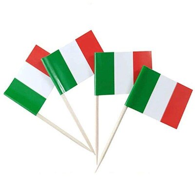 100Pcs Small Italy Toothpick Flag Creative Italian Cupcake