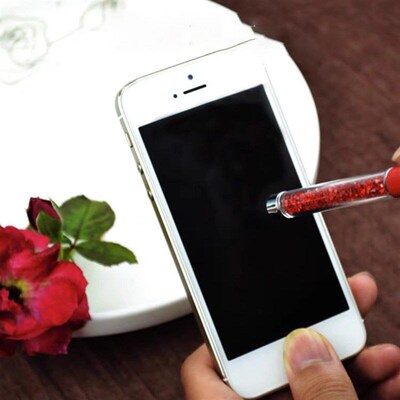 水晶触控笔圆珠笔电容笔crystal ball pen stylus screen touch