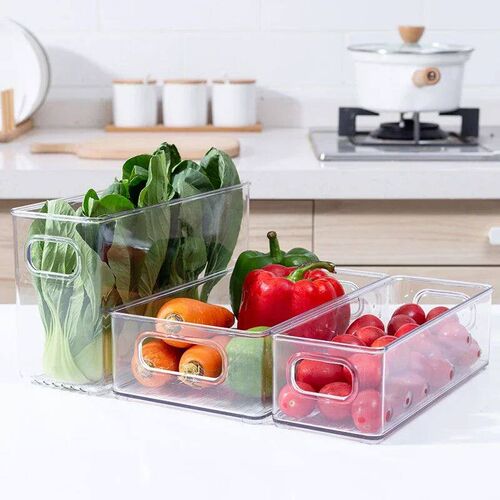 1pc Refrigerator Organizer Bins Stackable Fridge Food Storag