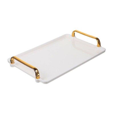 Tray Serving Plate Breakfast Trays Platter Handles Plastic