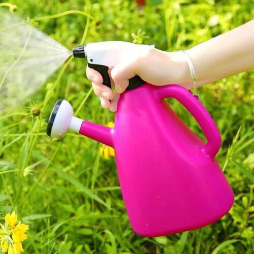 2 in 1 Plastic Watering Can Indoor Garden Plants Pressure Sp
