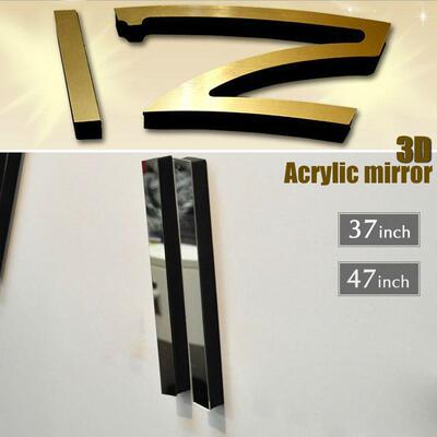 Fashion 3D big size wall clock mirror sticker DIY brief livi