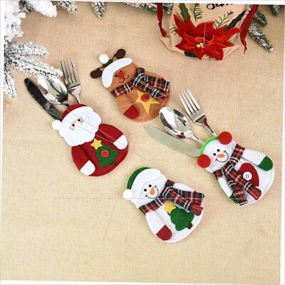 Christmas cartoon cutlery sets and restaurant cutlery bags