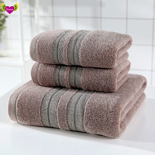 Cotton Bath Towel Set Hand Face Towels Gift 纯棉浴巾面巾三件
