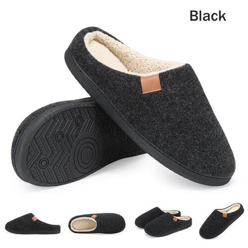 New Mens Winter Slippers Home Warm Cotton Slippers Casual I