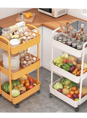 Kitchen storage rack bathroom Shelf Trolley iron shelves