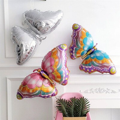 Large Butterfly Aluminum Foil Balloons Colorful Butterfly Ba