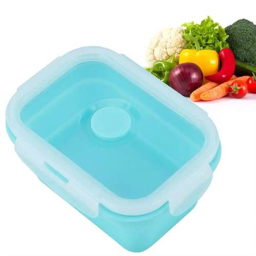 4 Sizes Collapsible Silicone Food Container Portable Bento L