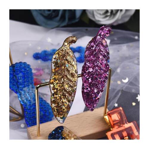 DIY Epoxy Resin Hair Clip Hairpin Silicone Mold Handmade Cry