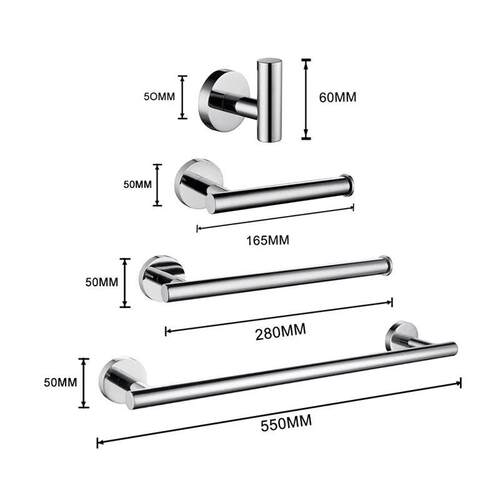 Chrome Plating Stainless Steel Round Wall Mounted Hand Towel