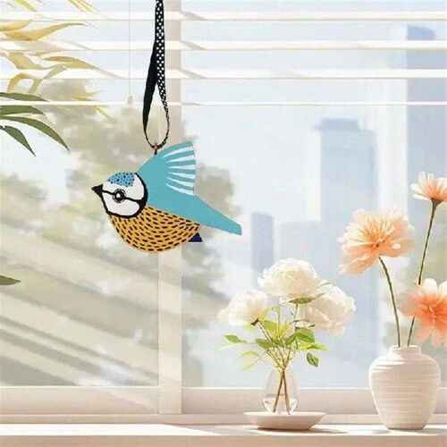 Robin Wood Carving Ornaments Small Fat Bird Handmade