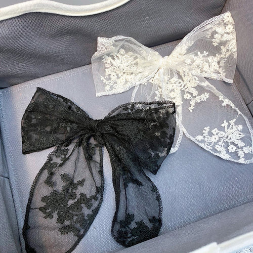 Women Girls Cute Hairpins Hair Rope Lace Flower Bow Ribbon H