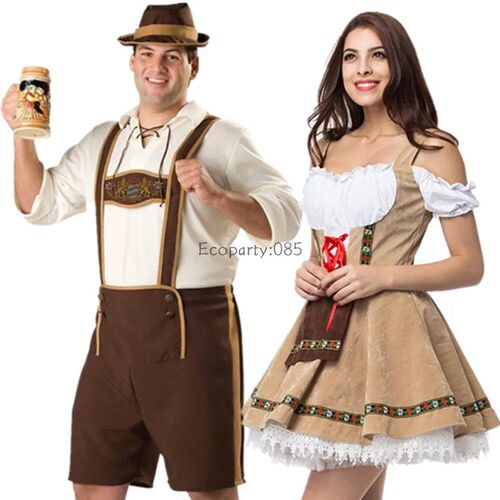 Male Woman Oktoberfest Costume Traditional Couple German Bav