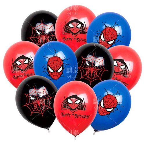 Superhero Spiderman Theme Party Balloons 12inch Latex