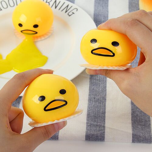New Funny Egg Yolk Squishy Toys Squeeze Ball Vomit Custard B