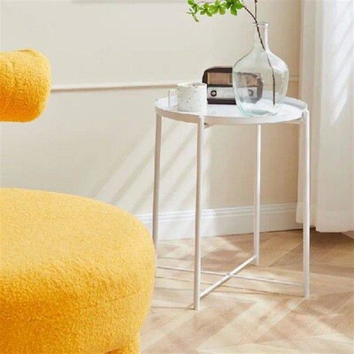 Iron Bedside Small Coffee Table Living Room Balcony Round