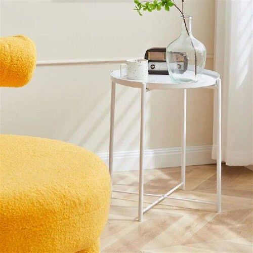 Iron Bedside Small Coffee Table Living Room Balcony Round