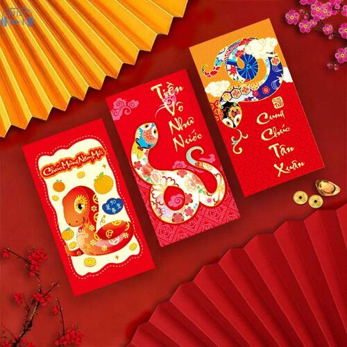 6Ps Chinese Snake Year Red Envelope Creative Fashion Spring