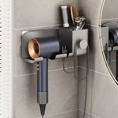 hair dryer holder steel rack shelf cabinet wall new blower