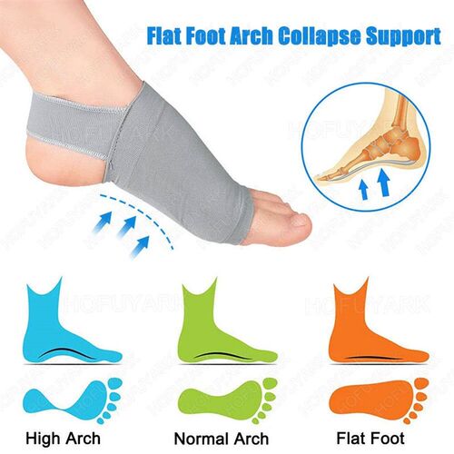 Silicone Arch Support Insoles for Woman Men Flat Foot Correc