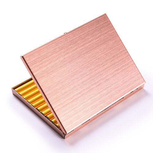 Ultra Thin Stainless Steel Moisture Cigarette Box Case +Clip