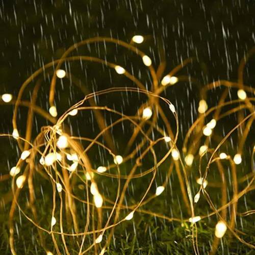 1 Set of Solar Light String OutdoOr Waterproof 8-mode Copper