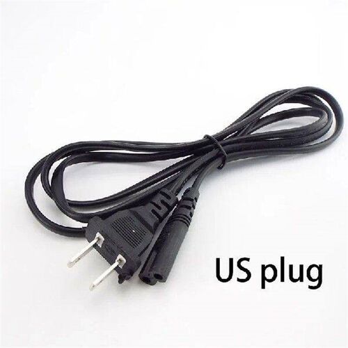 2-Prong Pin Lead Wire connecter  EU US Power Supply Cable