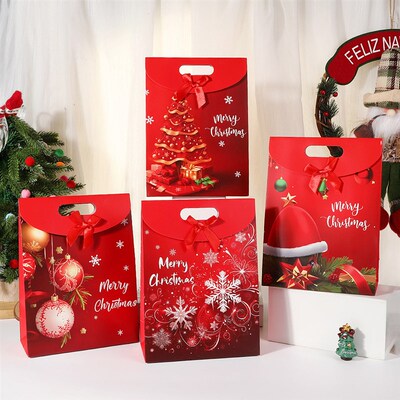 Christmas Flip up Gift Bag Creative Bow圣诞节翻盖礼品袋