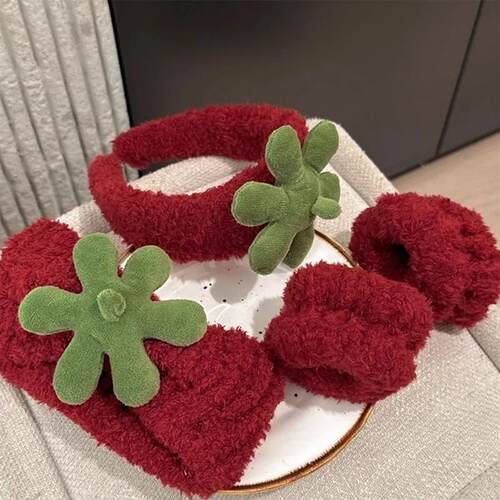 2pcs/set Strawberry Face Wash Hair Bands Hair Bands for Girl