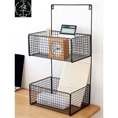 toilet shelf nordic simple wall hanging storage basket rack