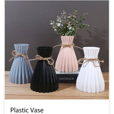 Plastic Vase Nordic Not Fragile Flower Vase White Imitation