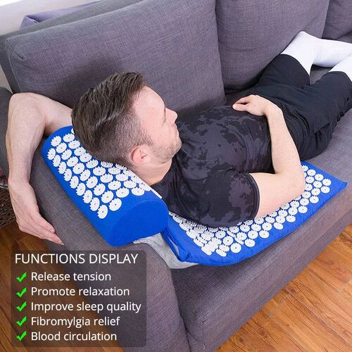 Acupressure Mat Sensi Massage Mat Pillow Set  applicator for