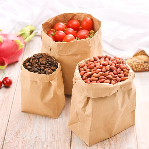 Fine kraft paper bag gift bag wedding candy recyclable takea