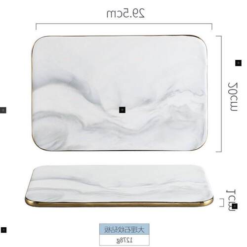 Wind marble chopping board pottery fruit plate tray food