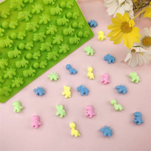 48PCS Cute Dino Silicone Mold Cake Decorating Mold Chocolate