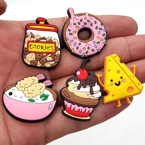 Cute 1-20Pcs Food Drink Dessert Coffee Shoe Charms Garden Ac