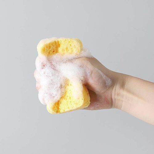 Cellulose sponge for dishwashing, suitable for home kitchen