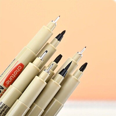 12 Tip Pigment Liner Micron Ink Marker Pen for Manga Draw Sk