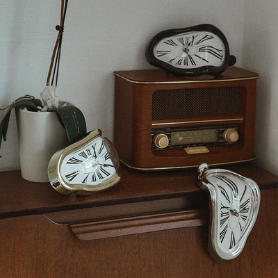 Surreal Twisted Roman Numeral Wall Clocks Surrealism Salvado