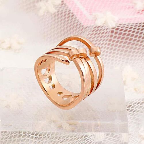 New titanium steel joint ring womens fashion simple index f