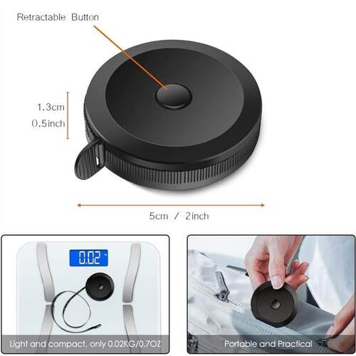 150cm Mini Tape Meter Tape Tailor Ruler Keychain Measuring T