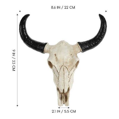 Wall Decor Hanging Bull Skull Head Cow Horns Animal