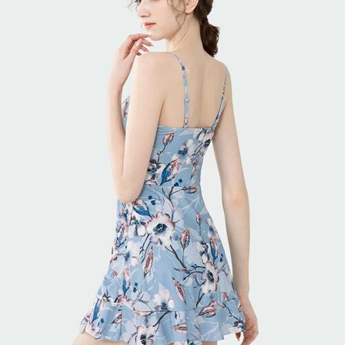 New Swimsuit Womens Summer One-piece Slip Skirt Ste Retro