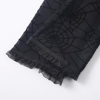 Summer sun protection spider web lace long gloves sleeves