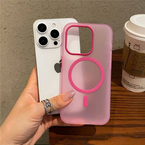 Matte Candy Magneti Wireless Charge Transparent Case For iPh