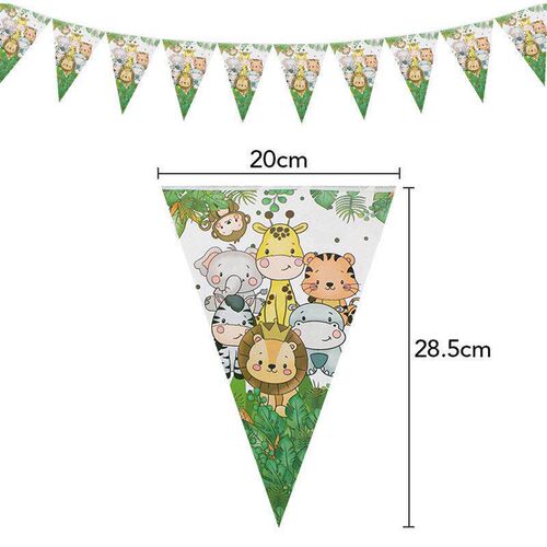 61Pcs Jungle Animal Disposable Tableware Set Paper Plate Cup