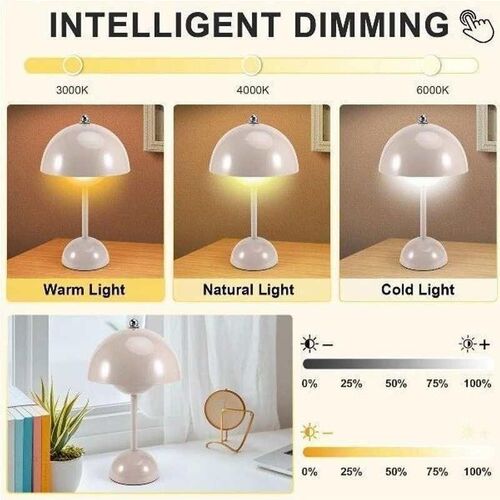 NEW Mushroom Flower Bud Rechargeable LED Table Lamp Desk