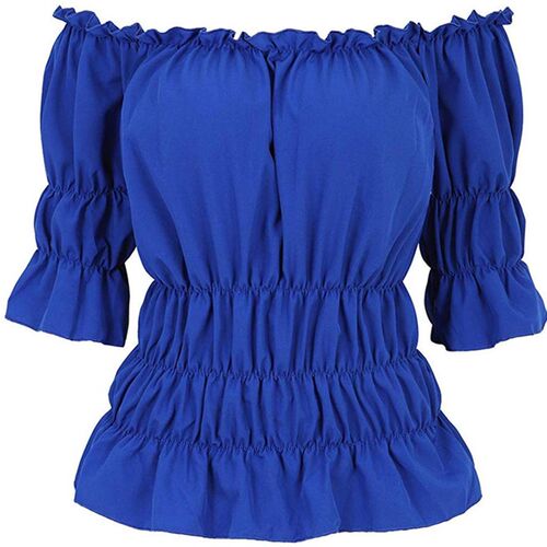 Vintage Renaissance Blouse Peasant Women Off Shoulder Sleeve