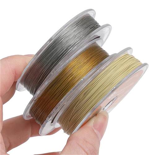 0.3-1mm Stainless steel wire Beading Rope Cord Fishing Threa