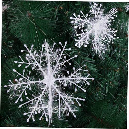 Small+plastic+three-dimensional+Christmas+snowflake+pendant